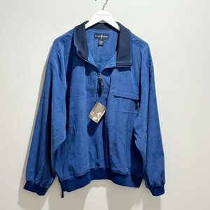 New Vintage NOS ARNOLD PALMER Men’s Blue 1/4 Zip Golf Windbreaker Pullover Sz XL